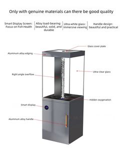 高級耐久性エコフレンドリー省エネ水槽寝室リビング縦型長方形ガラスフィルター水槽カスタマイズ可能サイズ - Product Image 6