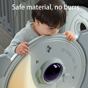 คอกกั้นเด็กพลาสติกพับได้พร้อมสไลเดอร์ <span class=keywords><strong>เปล</strong></span>โยก ม้าโยก รั้วนิรภัยในร่ม สนามเด็กเล่นแบบพกพา ศูนย์กิจกรรมสำหรับเด็กเล็ก - Product Image 3