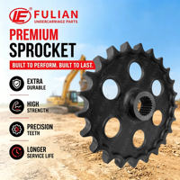 Piñón 68581-14430/68511-14430 de 23 Dientes y 6 Orificios para Miniexcavadora Kubota KH101 KH151 KH161-2, 50MnB 56-62HRC