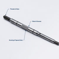 Arbre de moteur AISI 1045 QPQ pour ventilateur d'extraction de hotte