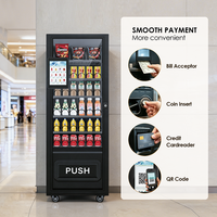 Máquina Expendedora Combinada de Aperitivos y Bebidas, Máquina Expendedora Inteligente con Pago con Tarjeta, Gestión Remota IoT y Personalización OEM
