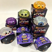 Nouveau Jouet Squishy Halloween 2026 : Citrouille Scintillante, Œil, Mini Balle à Presser Anti-Stress, Jouet Sensoriel en Silicone Souple Unisexe pour Filles et Garçons