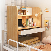 Étudiant dortoir bureau d'ordinateur avec tiroirs Table de lit chambre à coucher superposé paresseux bureau d'ordinateur portable avec étagère petite Table