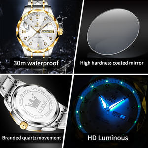 Montres de luxe classiques de haute qualité pour hommes, logo personnalisé OEM, acier inoxydable, montre à quartz pour homme, 5609 - Product Image 6