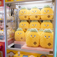 Adorable Peluche Ananas Ultra Douce en Coton PP, Poupée en Peluche Brodé pour Filles, Anti-Stress, Décoration de Chambre