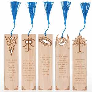 Artistic Hollow Out Eco-Friendly Wooden <b>Bookmarks</b> with Tassel Pendant Creative Multi-Functional Laser Engraved Promotional Gift - Product Image 2