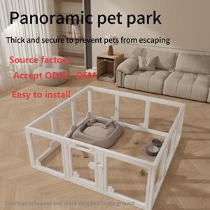<span class=keywords><strong>Jaula</strong></span> de Resina Acrílica para <span class=keywords><strong>Perros</strong></span> y Conejos, Corralito Interior Ajustable para Animales Pequeños, Recinto Seguro para Cachorros, Gatitos y Conejitos - Product Image 1