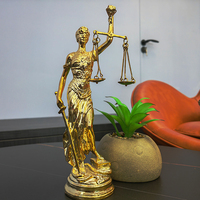 Statue en résine couleur bronze de la déesse de la justice Thémis, sculpture grecque personnalisée, sceau de cire, vente en gros