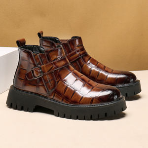 Botas Martin para Hombre, Botines Británicos Duraderos, Botas de Cuero Vintage de Media Caña para Hombre - Product Image 5