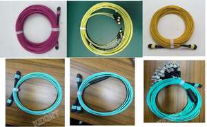 Kexint nhà sản xuất MPO/M-MPO/M <span class=keywords><strong>12</strong></span> lõi Multimode OM4 Loại B tùy chỉnh 1m 2M 10m 20m sợi quang MPO vá dây - Product Image 6