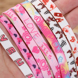 YH Pink Valentine AJ1AF1 <span class=keywords><strong>DUNK</strong></span> Baskets en toile pour hommes et femmes 8mm Lacets plats en polyester Paire élégante pour la Saint-Valentin - Product Image 1