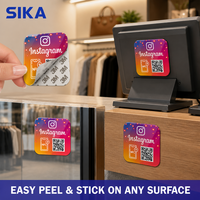 Carte de visite étanche RFID NFC SIKA avec puce NTAG213 pour l'hôtellerie et les paiements, utilisable pour les avis et les évaluations sur les réseaux sociaux