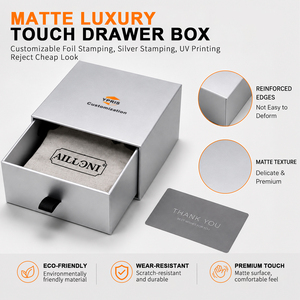 Boîte d'emballage de <span class=keywords><strong>bijoux</strong></span> personnalisée durable avec logo, en carton <span class=keywords><strong>argent</strong></span>é, pour petites entreprises, boîte cadeau écologique, boîte à anneaux carrée en carton - Product Image 2