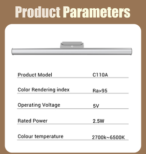 Barre d'éclairage LED pour écran d'ordinateur portable Ra95 à CRI élevé, anti-lumière bleue, avec température de couleur réglable - Product Image 5