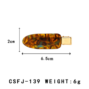 YIYI 6,5 cm coreano Simple Mini pinza de pelo elegante <span class=keywords><strong>Clip</strong></span> inferior de Metal dorado <span class=keywords><strong>Clip</strong></span> de garra de acetato personalizar accesorios para el cabello de alta calidad - Product Image 2