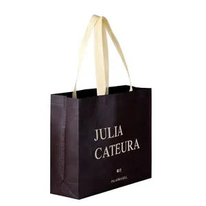 Customized Promo Bag Custom Logo Print Heat Sealed Premium Non Woven Tote Bag Non-woven Promotional Shopping Bag