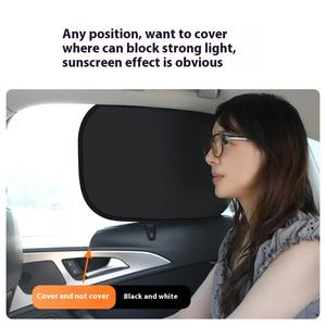 블랙 고무 정전기 필름 흡착 자동차 창 차양 태양 보호 단열 급속 설치 - Product Image 4