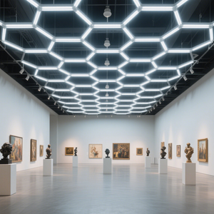 Ac85 ~ 265V Powered <span class=keywords><strong>Led</strong></span> hình lục giác cửa hàng nhôm ánh sáng cho nhà để xe nhà kho khu dân cư vườn chiếu sáng bãi đậu xe nhà để xe đèn - Product Image 3