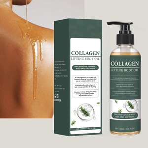 Huile corporelle et <span class=keywords><strong>de</strong></span> massage 100% pure au collagène pressé à froid 100ml, liftante et remodelante pour le cou, les seins, les bras, les cuisses et les fesses - Product Image 1
