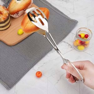 Pince de cuisine professionnelle en acier inoxydable épaissi pour salade, buffet et service traiteur - Product Image 5