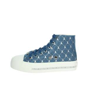 Sneakers da Ragazza Patrizia Pepe, Scarpe Moda in Tela con Suola Alta Stile Jeans - Product Image 1