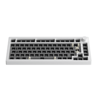 AKKO 5075B VIA ISO Kit Barebone blanc Kit clavier de jeu multimode avec bouton