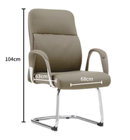 Chaise de bureau exécutive moderne en cuir véritable, base en acier 5 étoiles, accoudoirs réglables - Confortable, haut de gamme, pivotante pour PDG et salles de conférence