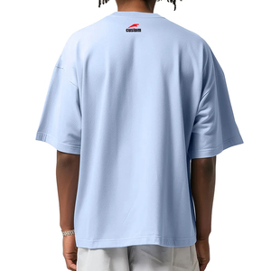 T-Shirt 100% Cotone, Design Personalizzato con Logo, Stampa Personalizzata, Maglietta Oversize 300 GSM per <span class=keywords><strong>Uomo</strong></span> - Product Image 4