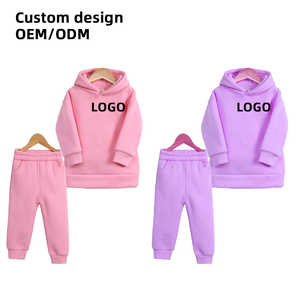Vente en gros Pull à manches longues couleur vierge personnalisé à la mode Ensemble pantalons de survêtement et sweat à capuche pour filles contes d'enfants - Product Image 3