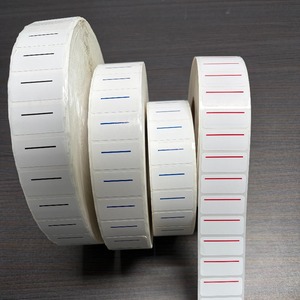 Étiquettes autocollantes en papier pour codes-barres avec ligne de couleur, autocollants vierges rectangulaires pour impression - Product Image 3