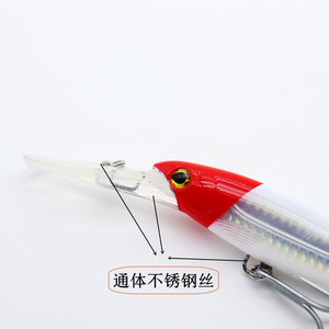 Lebole ABS Big Minnow, leurre de traîne pour maquereau, design <span class=keywords><strong>aiguille</strong></span> verte huile de mer, tailles 16CM/14CM/12CM - Product Image 3
