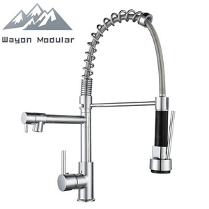 ก๊อกน้ำครัวแบบสปริงสองหัวฉีด ยี่ห้อ Wayon รุ่น Commercial Style พร้อมหัวเติมน้ำสำหรับสถานีงานเชฟ - Product Image 5