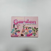 Palette de fards à paupières vide imprimée motif jardin de dessins animés coloré, pour emballage cosmétique DIY sous marque privée