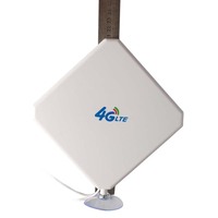 Routeur sans fil blanc 2G 3G LTE 4G 700-2700MHz Antenne panneau 30dBi avec 2 connecteurs SMA mâles Câble RG174 de 3 mètres
