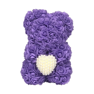 Perle en Mousse Artificielle Créative de 25cm, Ours en Coeur et Rose pour Anniversaire ou Saint Valentin, Fleurs et <span class=keywords><strong>Plantes</strong></span> Décoratives pour la Maison - Product Image 5