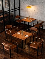Set di Sedie e Tavolo da Pranzo per Ristoranti Commerciali, Design Nordico di Lusso, Poltrone per Villa, Hotel, Caffetteria