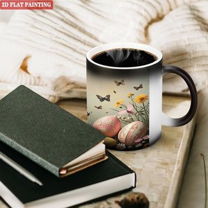 Custom Promotion Mug Frosted Black 11oz <b>Ceramic</b> Heat Sensitive Blank <b>Cup</b> - Product Image 3