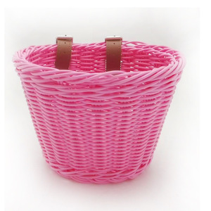 Cesta de <span class=keywords><strong>bicicleta</strong></span> tejida a mano, imitación de ratán, 23cm x 19cm x 17cm, soporte para manillar, color café Retro, duradera, para bicicletas eléctricas - Product Image 3