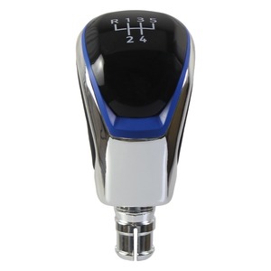 Pour <span class=keywords><strong>Volkswagen</strong></span> Golf VIII <span class=keywords><strong>2021</strong></span>, garniture de levier de vitesses, pommeau de levier de vitesses en cuir, levier de vitesses pour VW Golf 8 VIII, chrome bleu, 6 vitesses - Product Image 4