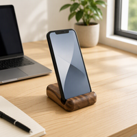 Support de téléphone de bureau en gros - Support de téléphone portable en bois, idéal pour une utilisation au chevet, accessoire de décoration pour smartphone et bureau