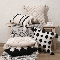 Taie d'oreiller de style boho taie d'oreiller de canapé tuftée marocaine