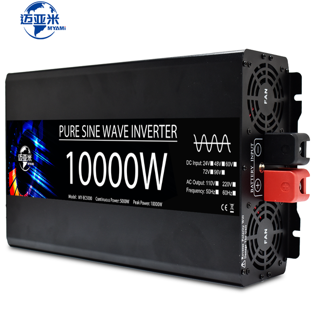 MYAMi 10000W 8000W Converter Pure Sine Wave Inverter 6000W 5000W 4000W 3000W 2000W 12V 24V Power Inverter for Solar Car