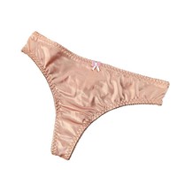 En stock, best-seller : Culotte string en satin brillant et invisible, grande taille, pour mariage et soirée