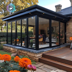 Pérgola de aluminio retráctil LED moderna de lujo, techo de persiana impermeable <span class=keywords><strong>para</strong></span> jardín, balcón, vidrio eléctrico con recubrimiento en polvo, naturaleza - Product Image 3