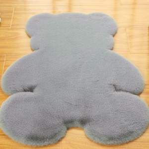 Alfombra en forma de <span class=keywords><strong>oso</strong></span> para niños, peluda, Blanca - Product Image 4
