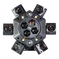 Lumière de Scène DMX LED Stroboscope Disco 6 Bras Œil d'Abeille 150W RGBW Laser Effet Faisceau Télécommandé Tête Mobile pour Mariage Parc à Thèmes
