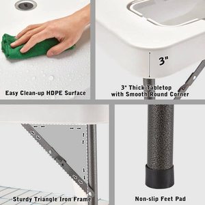 <strong>Lifetime</strong> Portable Plastic HDPE Fillet <strong>Table</strong> for Outdoor Cleaning - Product Image 5