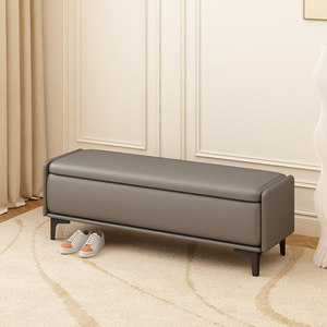 Banco tapizado con patas de metal, banco otomano rectangular acolchado para dormitorio, entrada, comedor - Product Image 4