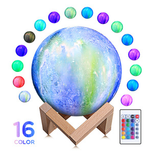 Usine En Gros LED Télécommande Veilleuse Rechargeable 16 Couleurs Lune Tactile Lumière pour Chambre Décoration - Product Image 3