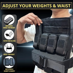 Ensemble de poids de fitness robuste pour entraînement fonctionnel 20KG 30KG, gilet lesté professionnel réglable avec poids en fer amovibles - Product Image 3